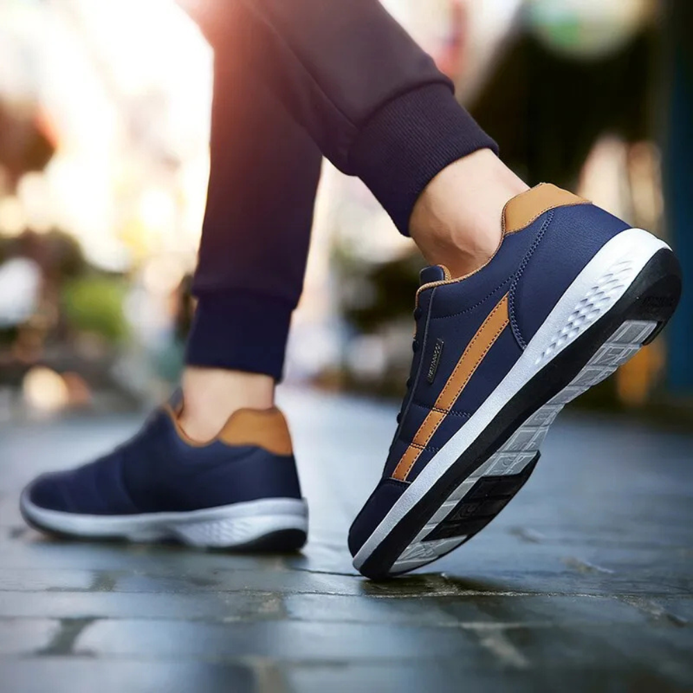 Męskie skórzane sneakersy zaprojektowane dla równowagi